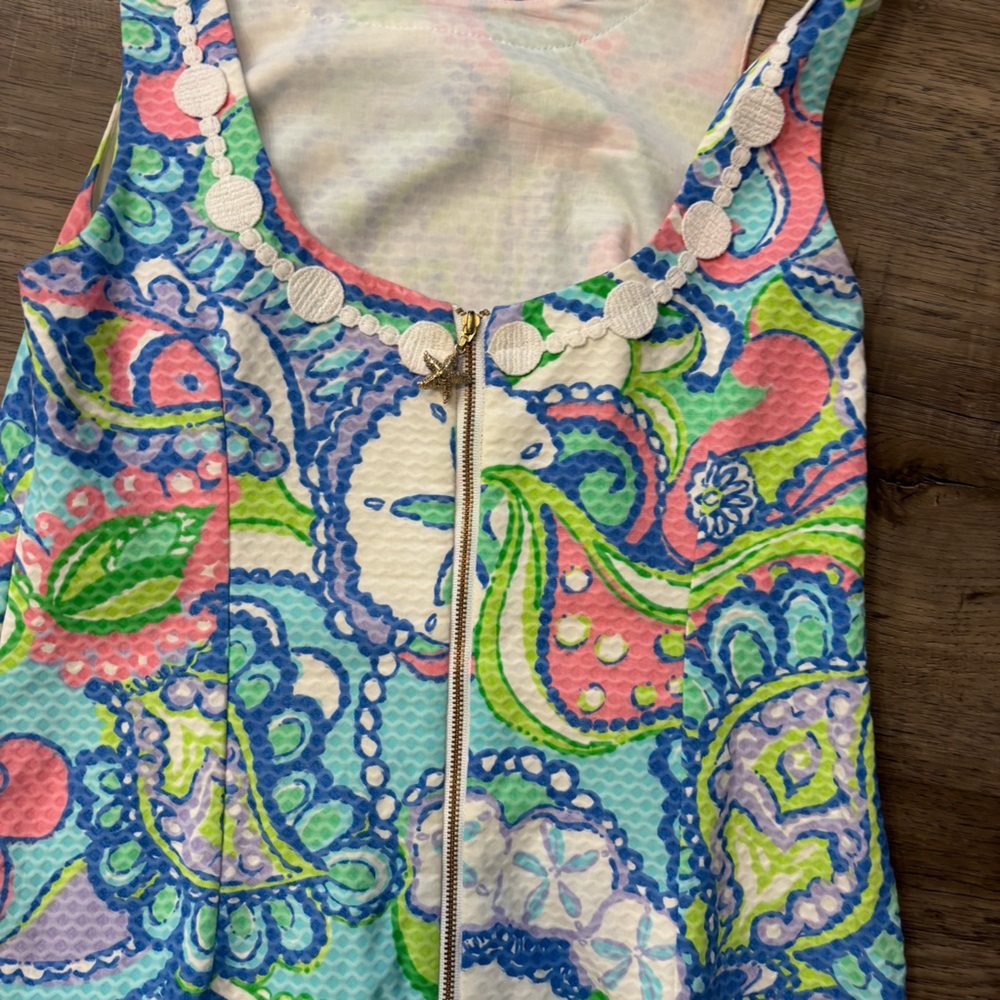Lilly Pulitzer Delia Shift Dress Size 4 Multicolor Paisley, mini dress vacation - Picture 10 of 11